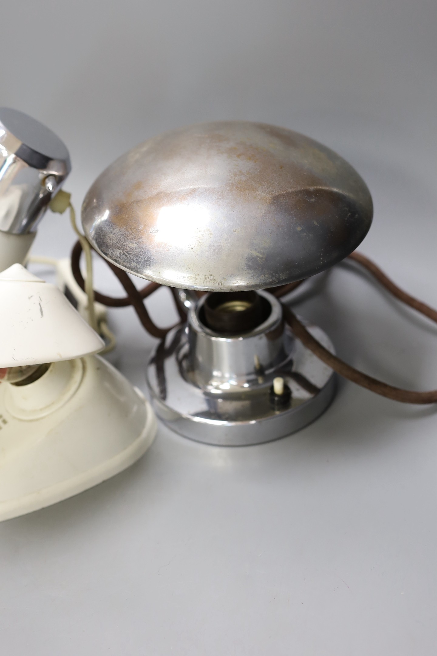 Four Czechoslovakian desk lamps, including Drupol - tallest 20cm